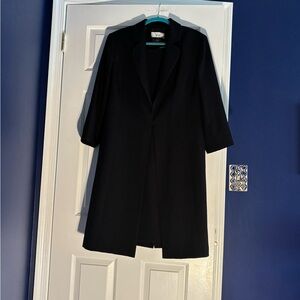 Le Suit Black Trench Coat Classic Tailored Design